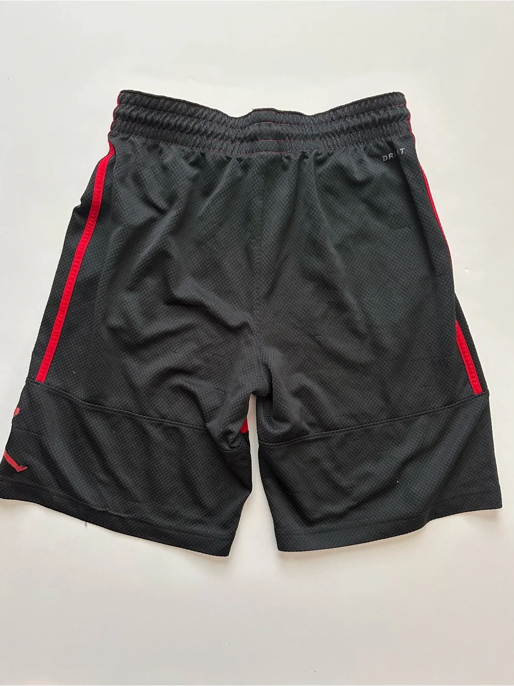 Jordan Red and Black Mesh Basketball Shorts with Jumpman